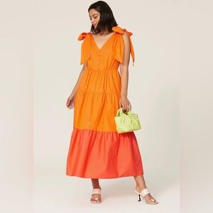 Color Me Courtney Orange Louise Maxi Dress Size 10 US $250